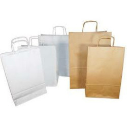 TORBA PAPIEROWA 30.5x17x44.5cm BIAŁA
