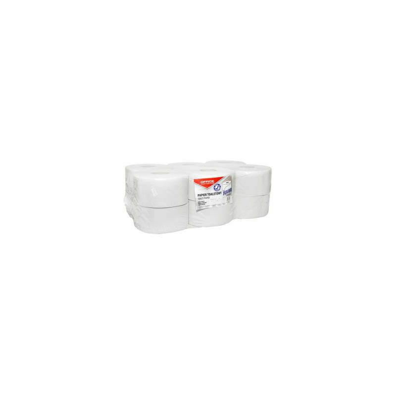 Papier toaletowy Office Products Jumbo 120m 1w makulatura biały (12)
