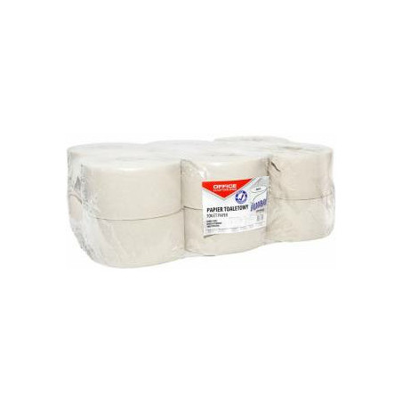 Papier toaletowy Office Products Jumbo 120m 1w makulatura szary (12)