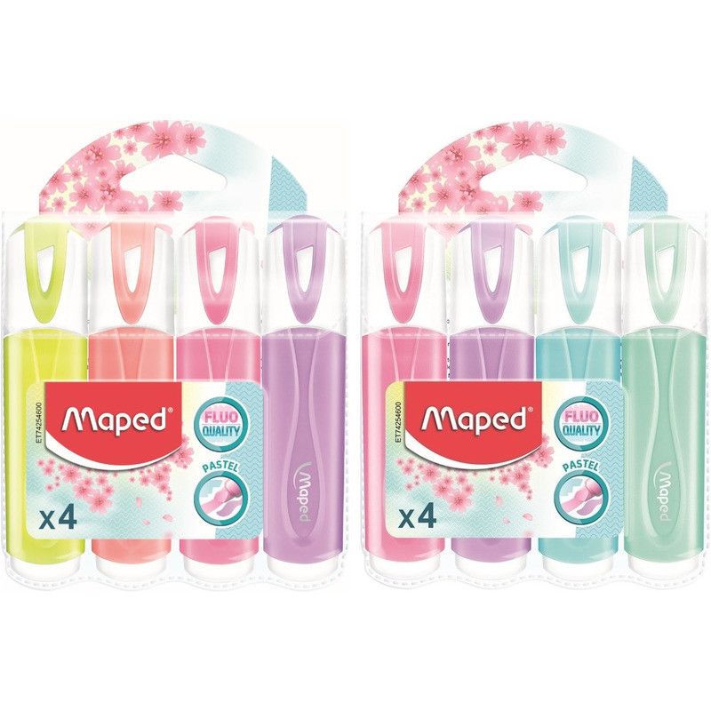 Zakreslacze Maped Fluo'Peps Pastel 4 kolory