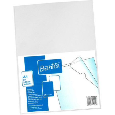 Obwoluty Bantex A4/80um krystaliczne (25)