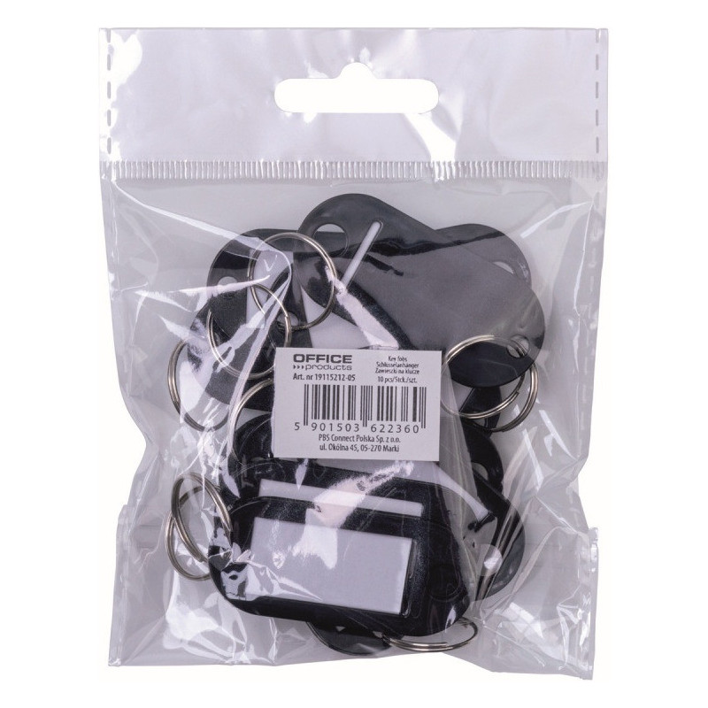 Zawieszki na klucze Office Products czarne (10)