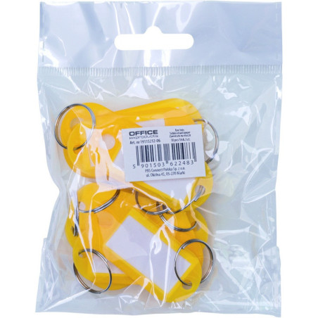 Zawieszki na klucze Office Products żółte (10)