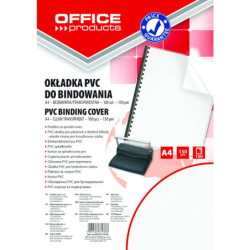Okładki do bindownicy Office Products A4/150um transparentne (100)