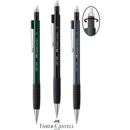 Ołówek automatyczny Faber-Castell Grip 1347 0.7mm metaliczny niebieski