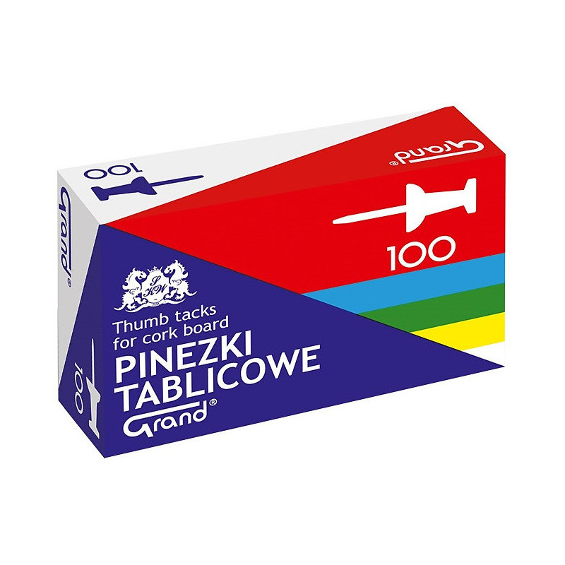 Pinezki do tablic Grand mix kolorów (100)