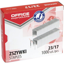 Zszywki OFFICE PRODUCTS, 23/17, 1000szt.