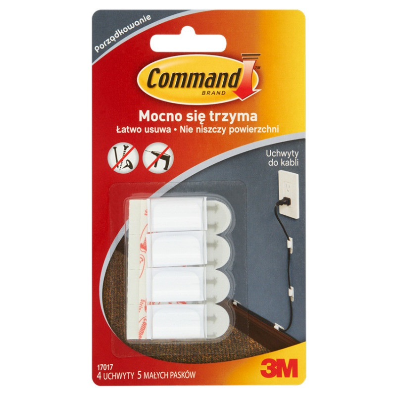 UCHWYTY DO KABLI COMMAND + PASKI (4+5)