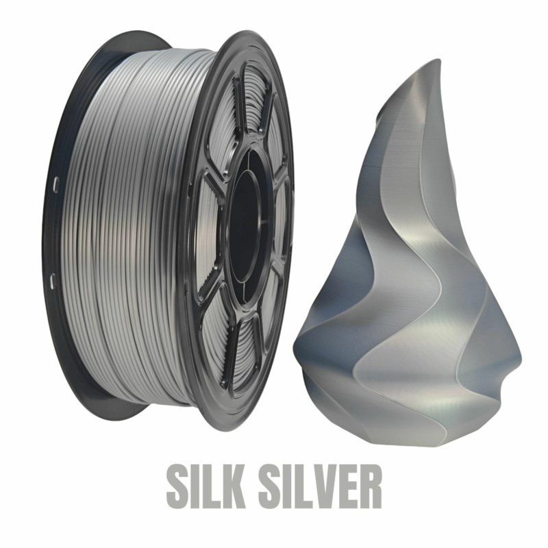 Filament NR-073 / PLA+ SILK SILVER 1,75mm 1KG