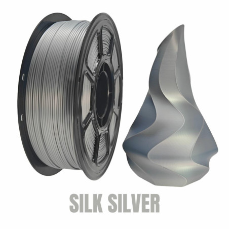 Filament NR-073 / PLA+ SILK SILVER 1,75mm 1KG