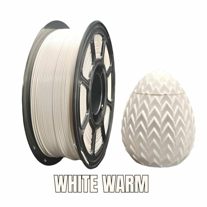 Filament NR-004 / PETG WHITE WARM 1,75mm 1KG
