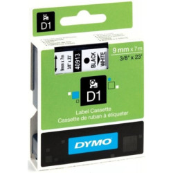 TAŚMA DYMO D1 9mm*7m BIAŁA (CZARNY TEKST)