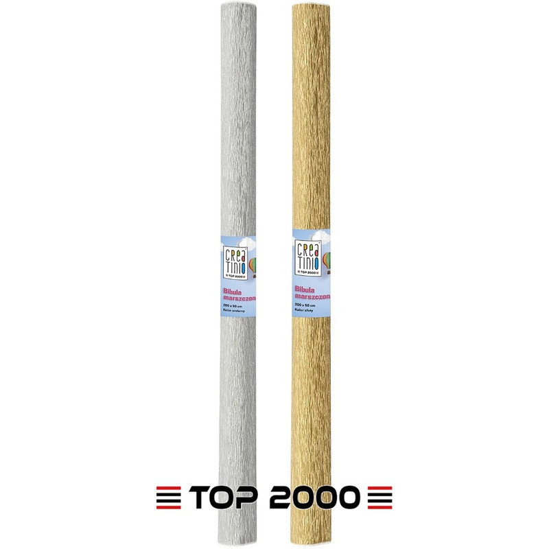 Bibuła marszczona Top 2000 Creatino 50x200cm srebrna