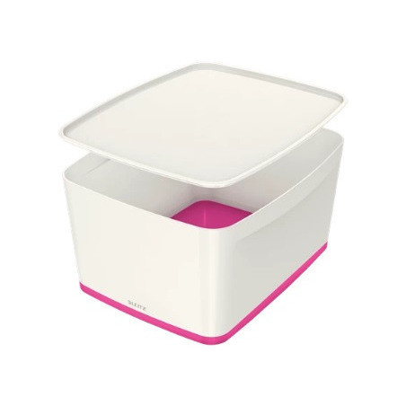 POJEMNIK LEITZ MyBOX 318x198x385mm BIAŁO-RÓŻOWY
