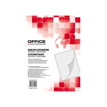Blok do flipchartu Office Products 58.5x81cm kratka (20)