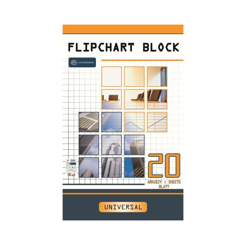 Blok do flipchartu Interdruk 64x100cm kratka (20)