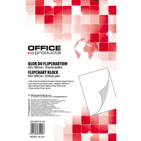 Blok do flipchartu Office Products 65x100cm gładki (50)
