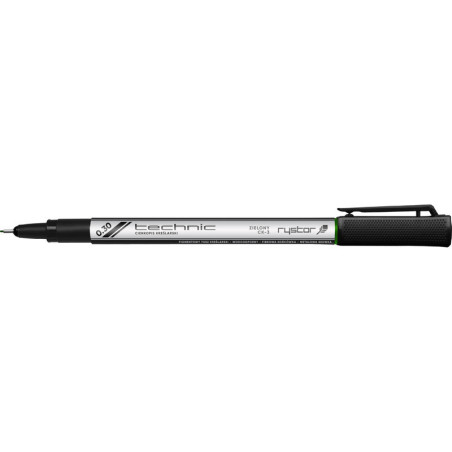 Cienkopis kreślarski Rystor Technic 0.3mm zielony