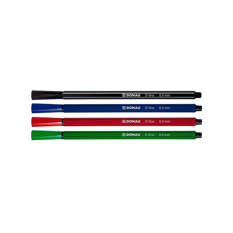 Cienkopisy Donau D-Fine 0.4mm czarne (10)