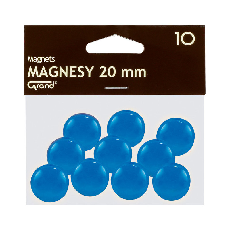 Magnesy do tablic Grand śr.20mm niebieskie (10)