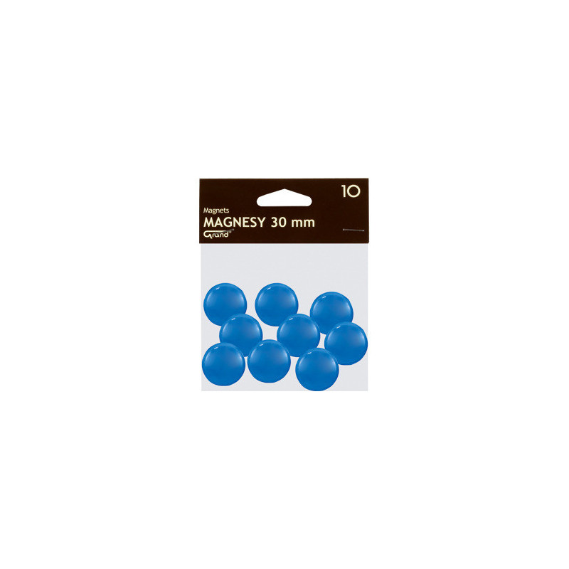 Magnesy do tablic Grand śr.30mm niebieskie (10)