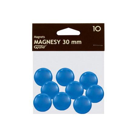 Magnesy do tablic Grand śr.30mm niebieskie (10)