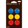 Magnesy do tablic Grand śr.30mm 3 kolory (3x2)