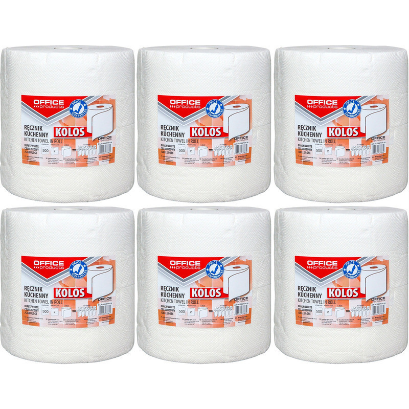 Ręczniki w rolce Office Products 100m 2w celuloza białe (6)