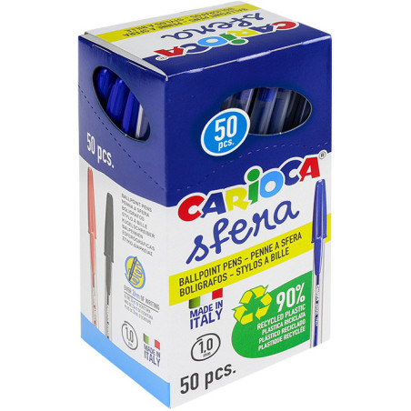 Długopisy Carioca Sfera niebieskie (50)