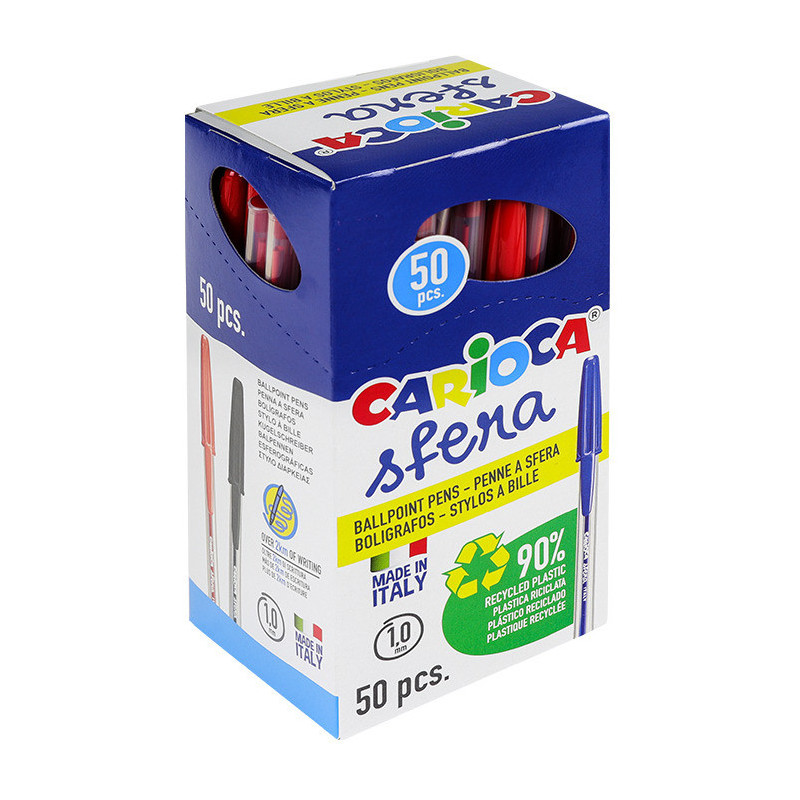 Długopisy Carioca Sfera czerwone (50)