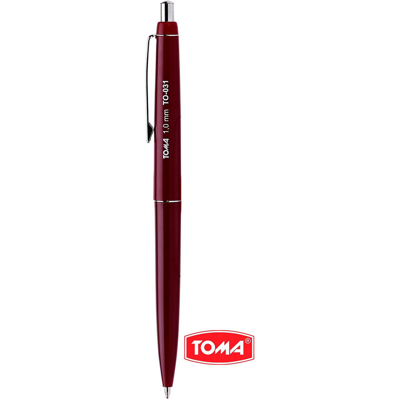 Długopis Toma Asystent TO-031 1.0mm (wkład niebieski) bordowy