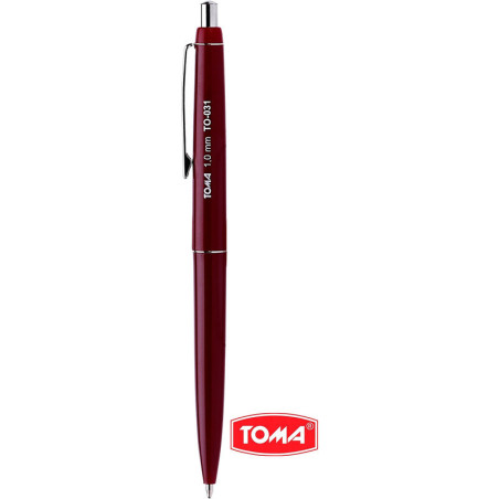 Długopis Toma Asystent TO-031 1.0mm (wkład niebieski) bordowy