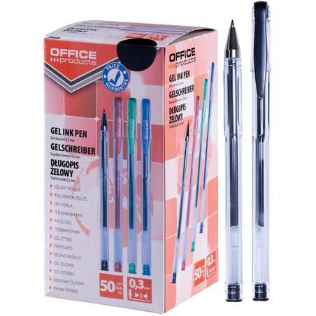 Długopisy żelowe Office Products Classic 0.5mm czarny
