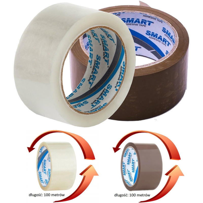 TAŚMA PAKOWA SMART 48mm/100m AKRYL BRĄZOWA