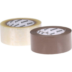 Taśma pakowa DONAU Hot-Melt , 48mm, 132m, 40mikr.,