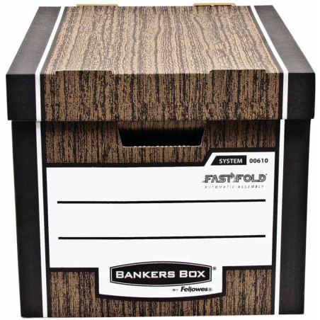 Pudło Bankers Box Woodgrain 340x295x405mm brązowe