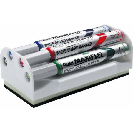 Markery do tablic Pentel Maxiflo MWL5S (+ czyścik) 4 kolory
