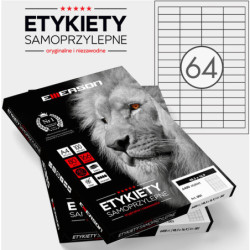 Etykiety Emerson A4 48.5x16.9mm białe (100)