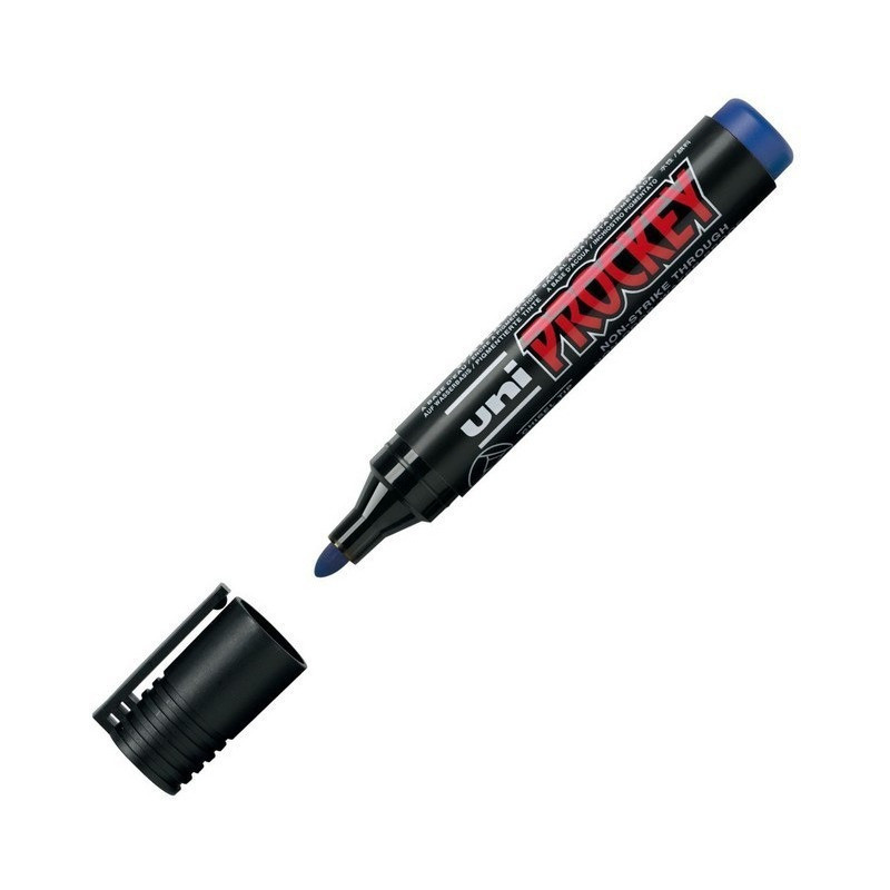 MARKER PERMANENTNY UNI PM-122 NIEBIESKI