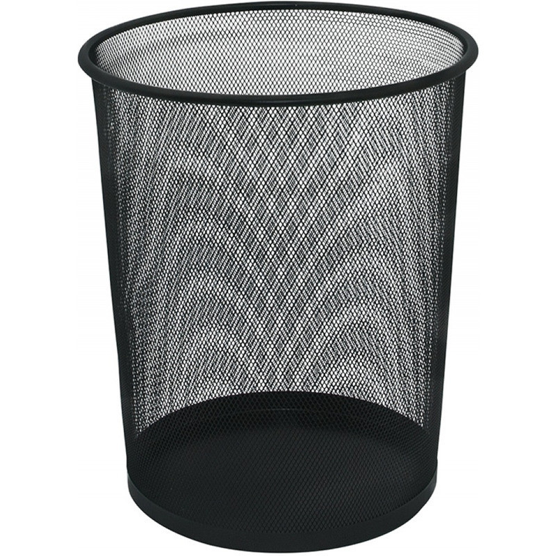 Kosz na śmieci Q-Connect 19L metalowy czarny