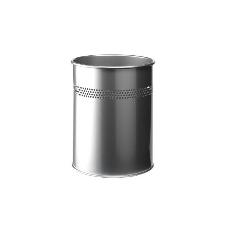 KOSZ NA ŚMIECI DURABLE 15L METALOWY SREBRNY