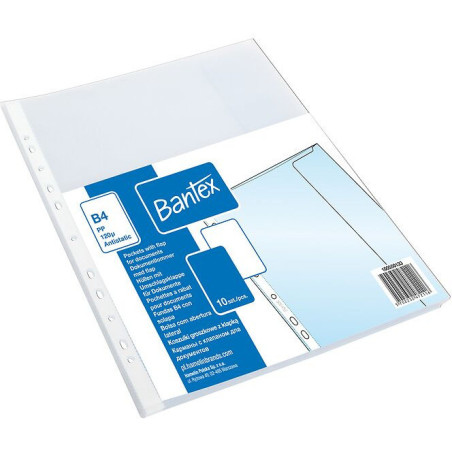 KOSZULKI Z KLAPKĄ BANTEX MAXI A4/110um GROSZKOWE (10)