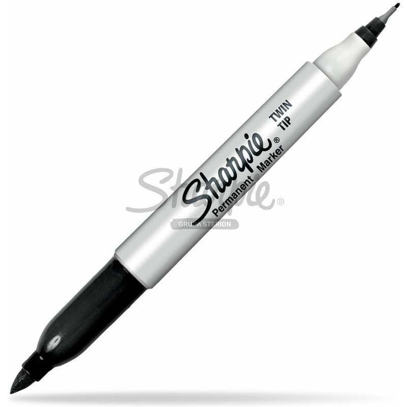 Marker permanentny Sharpie Twin Tip czarny