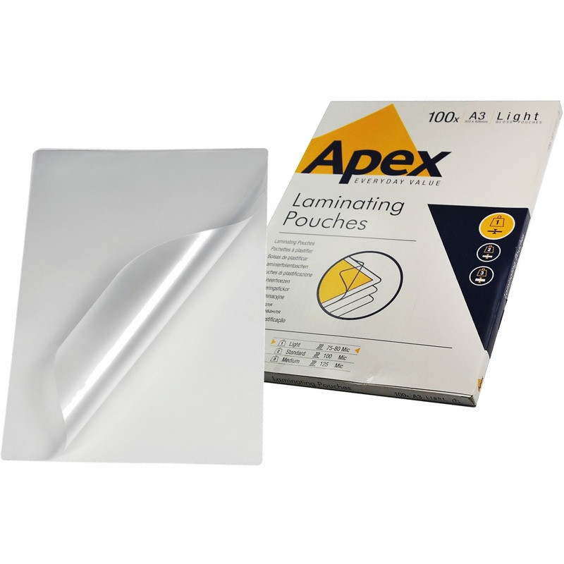 FOLIA LAMINACYJNA APEX A3/80um BŁYSK (100)