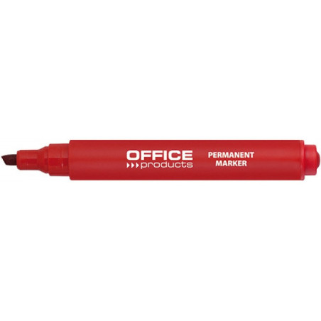 Marker permanentny Office Products 1-5mm ścięty czerwony
