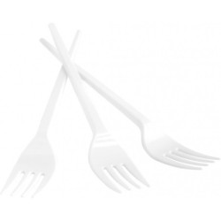 Widelec plastikowy Office Products 17cm biały (100)