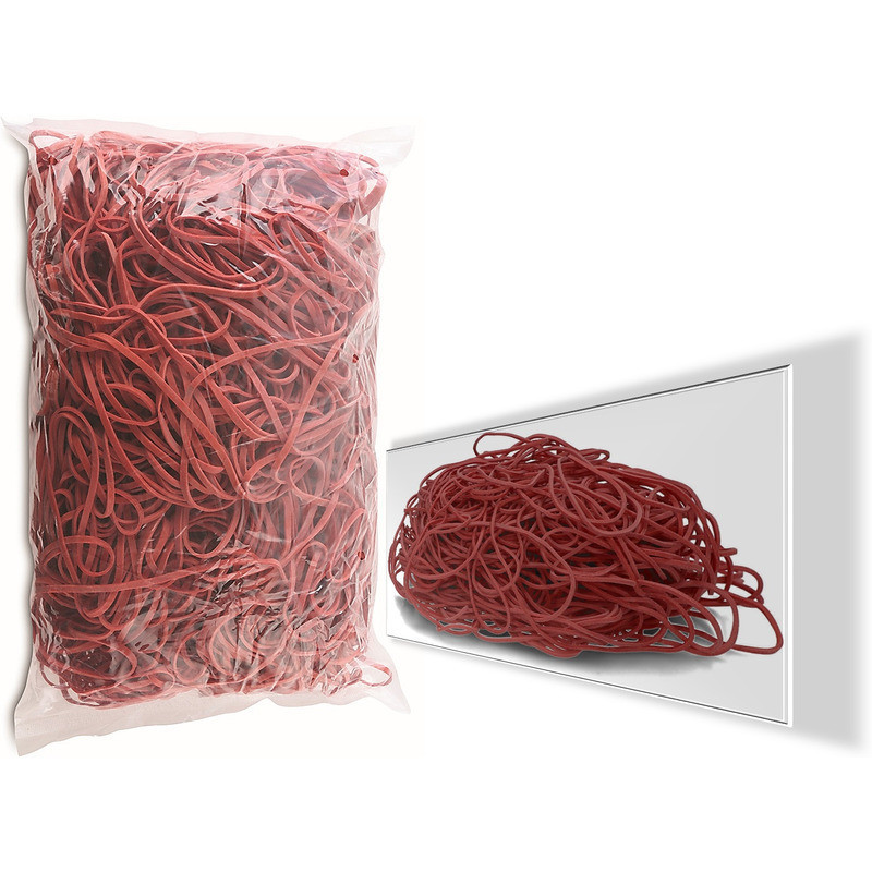 Gumki recepturki Office Products 1kg śr.130mm czerwone