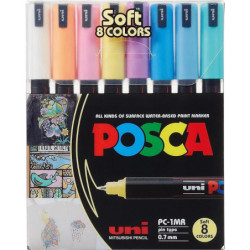 Markery z farbą plakatową Uni POSCA PC-1MR 8 kolor