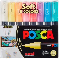 Markery z farbą plakatową Uni POSCA PC-1MR 8 kolor