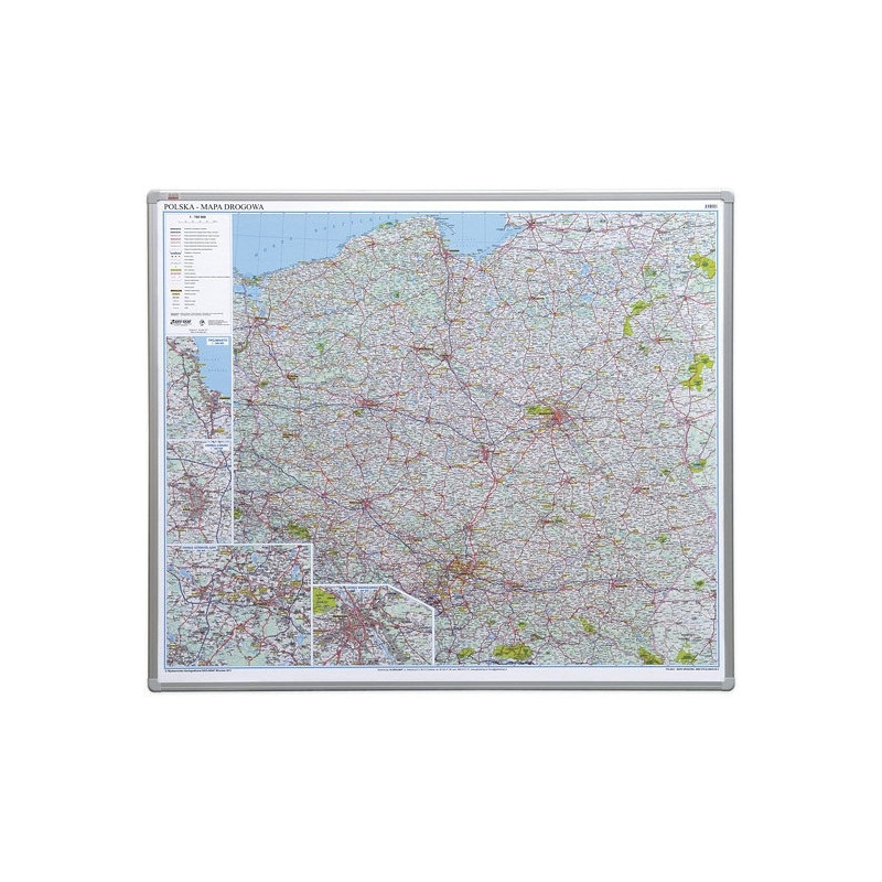TABLICA MAPA DROGOWA POLSKI 102*120cm